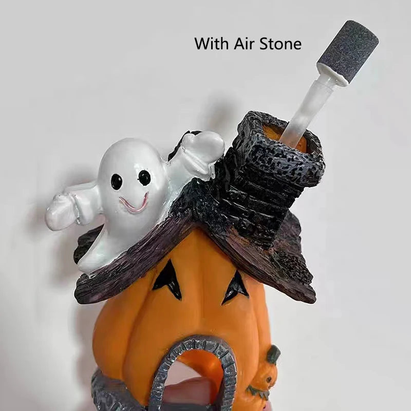 Cute Tree Man Figurine Aquarium Decoration With Air Bubble Driftwood Statue Multifunction Fish Tank Background Ornament Shelter