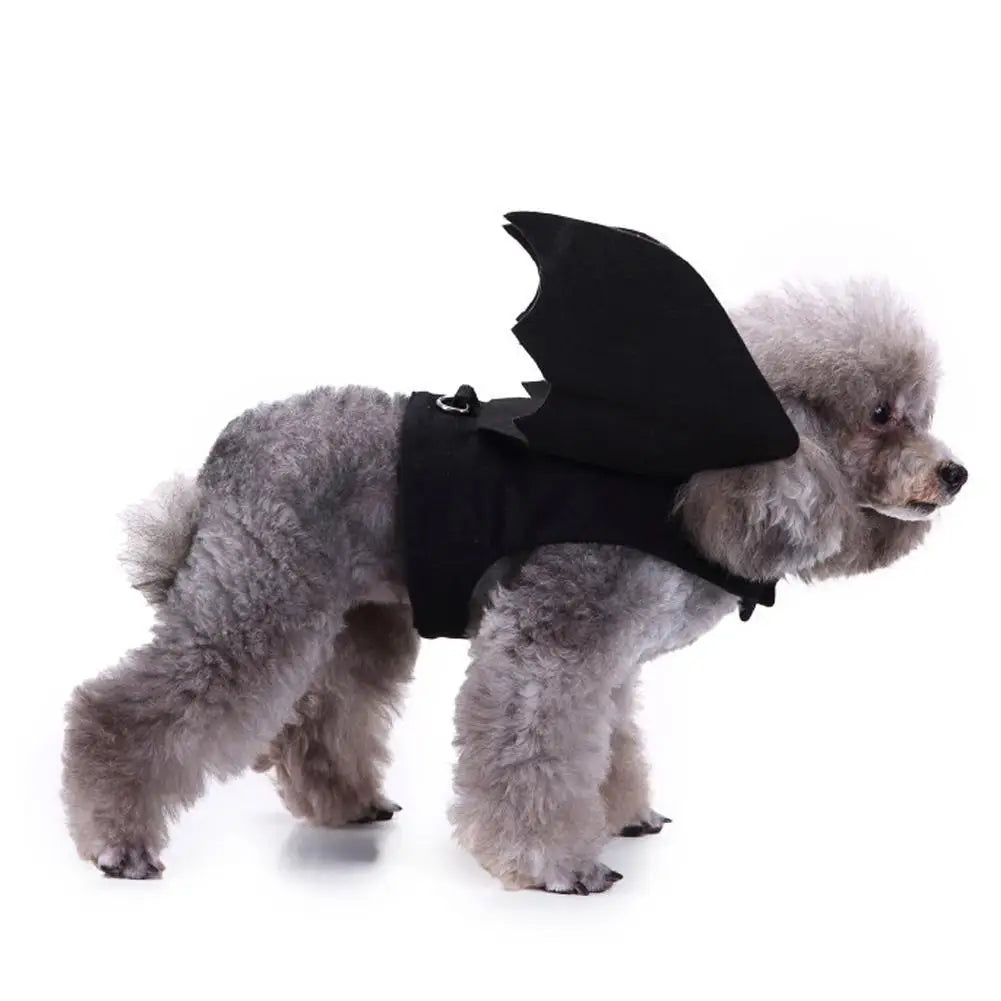 Cool Wings Black Bat Creative Pet Dog Clothes Halloween Transformation Costume Suitable For Festivals And Parties Dog Dress Up