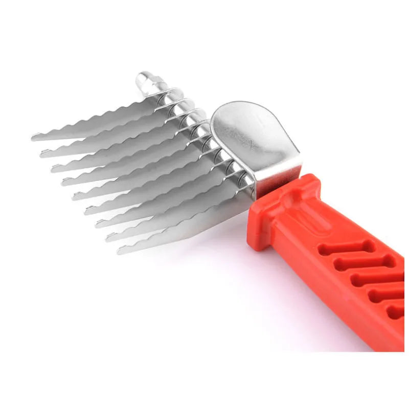 Dog Comb Pet Grooming Tools Dog Rake Comb Trimmer Stainless Steel Cat Dog Comb for Dematting Removing Dead Matted & Knotted Hair