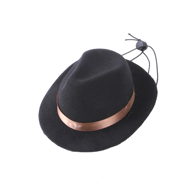 Pet Hat Dog Cat Western Cowboy Hat Halloween Pet Outdoor Caps Funny Retro Photo Prop Dog Accessories Doll Decor Pet Products