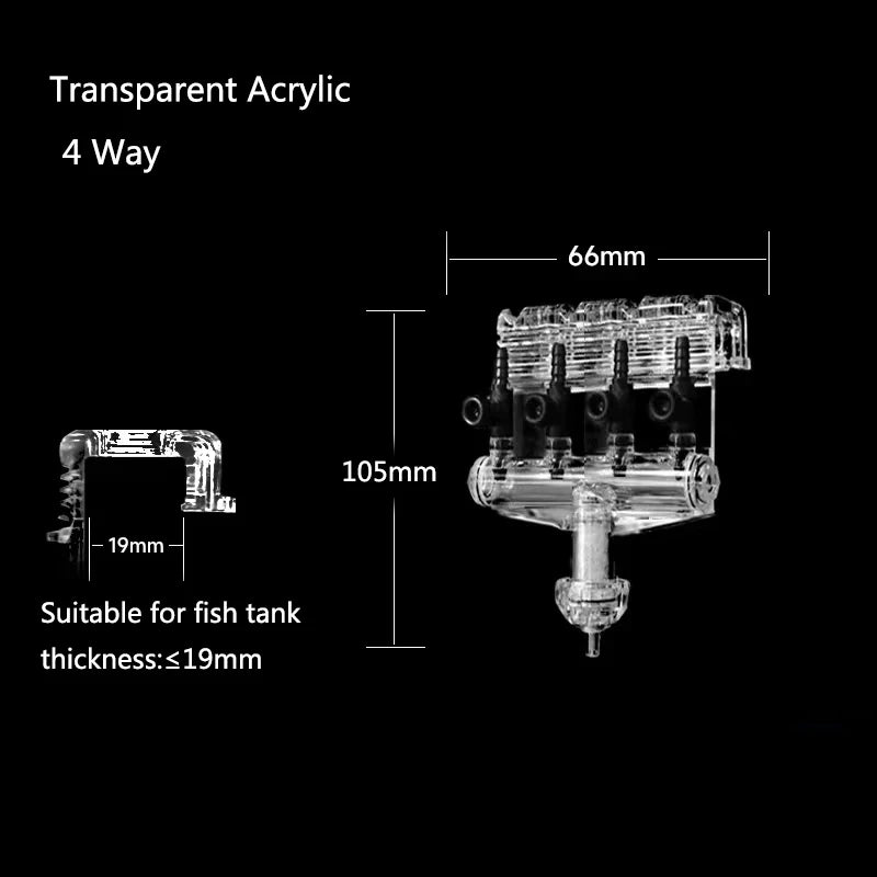 Plastic 2 3 4 5 6 Way Aquarium Air Splitter Valve Fish Tank Air Pump Flow Splitter Distributor Pump Valve Tap Control Switch New