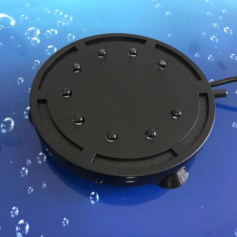 1pc Aquarium Air Stone Bubble Bar with LED Light Underwater Oxygen Pump Aquarium Fish Tank Aerator Pump Stone with Suction Cups