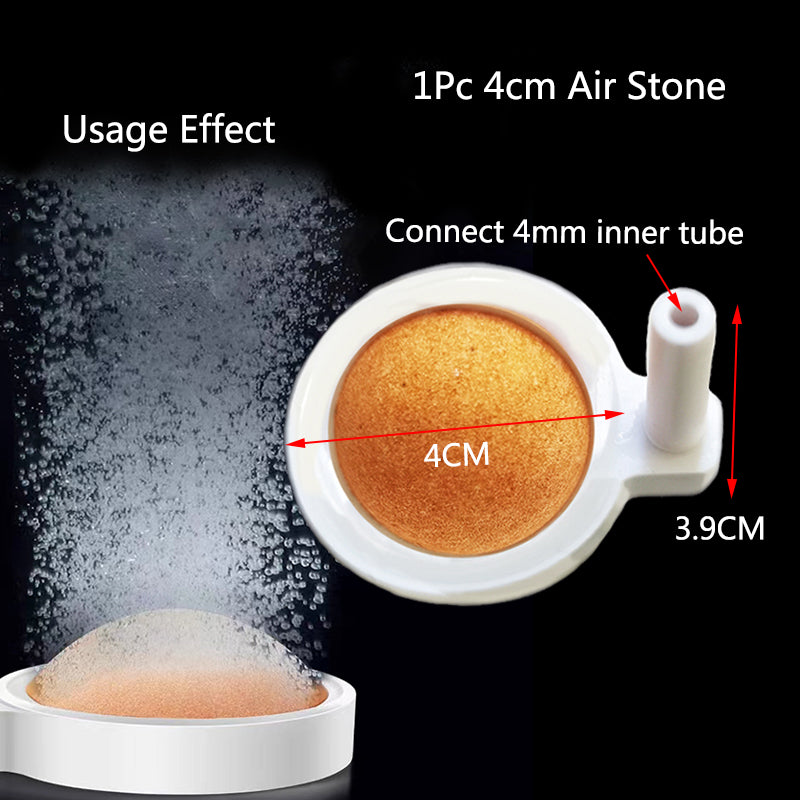 1Pcs 40/50mm Fish Tank Aquarium Air Stone Oxygen Aerator Increasing Air Bubble Pond Pump Hydroponic Oxygen Accessories Orange