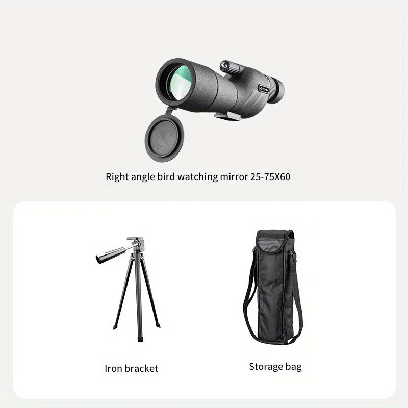 Transparent monocular telescope, variable frequency monocular telescope, suitable for outdoor camping hunting bird watching