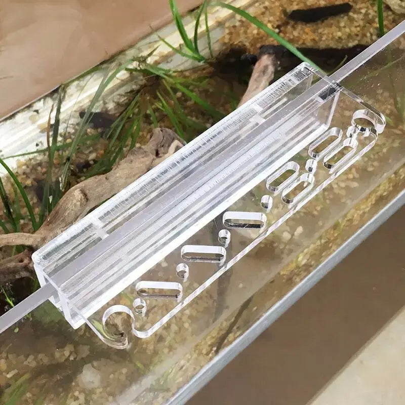 Transparent Acrylic Aquarium Bracket Holder for Scissor Tweezers Shovel Kit Water Tubes Fixed Clip Aquarium Maintenance Tools