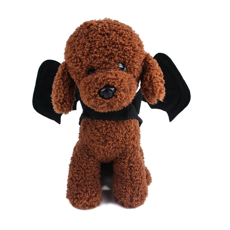 Fancy Cat Clothing Dark Elf Vampire Bat Halloween Black Dress With Bells Cosplay Lifelike Wings High Quality Christmas Costume