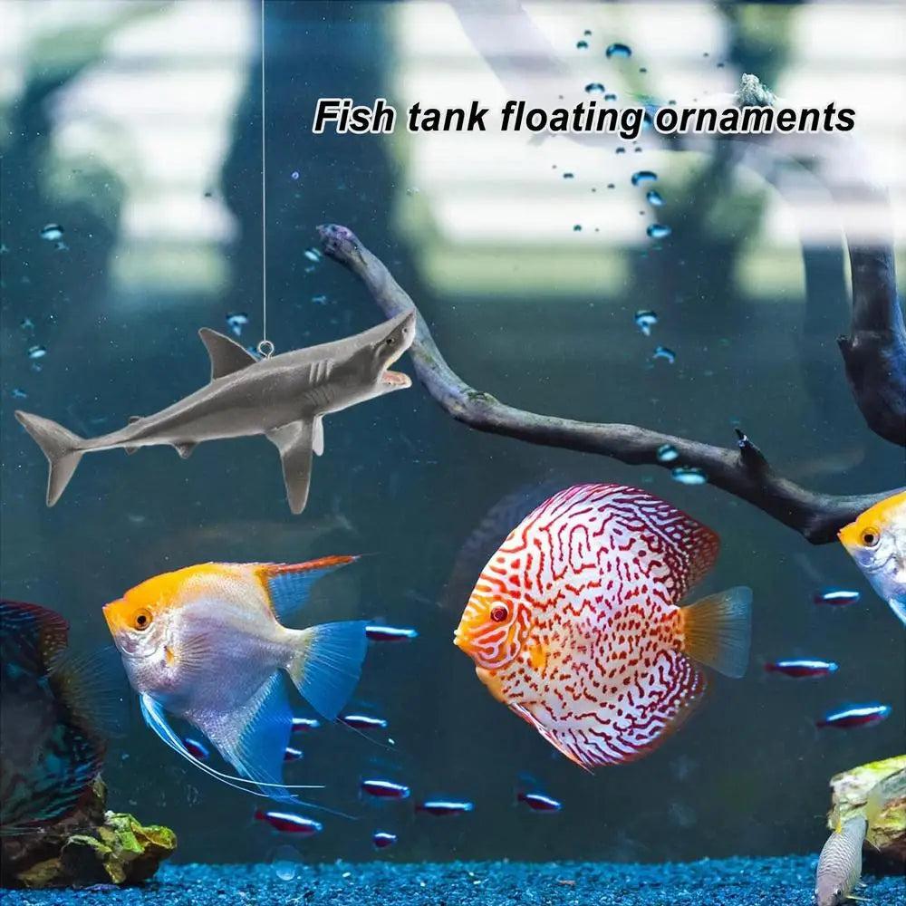 Fish Tank Floating Ornaments Aquarium Floating Aquascape Shark Figurine Decor Fish Tank Craft Undersea Animal Landscaping Decor