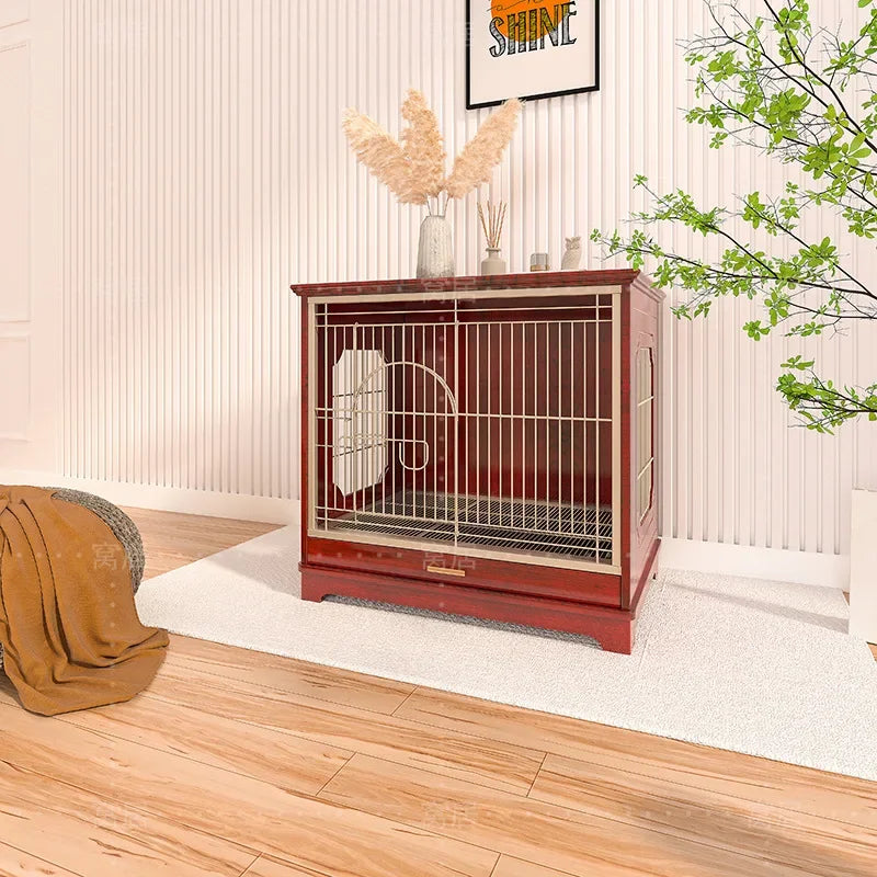 Spot solid wood Chinese dog cage, small and medium-sized Shiba Inu Teddy Corgi special high-end luxury furniture boutique dog ho