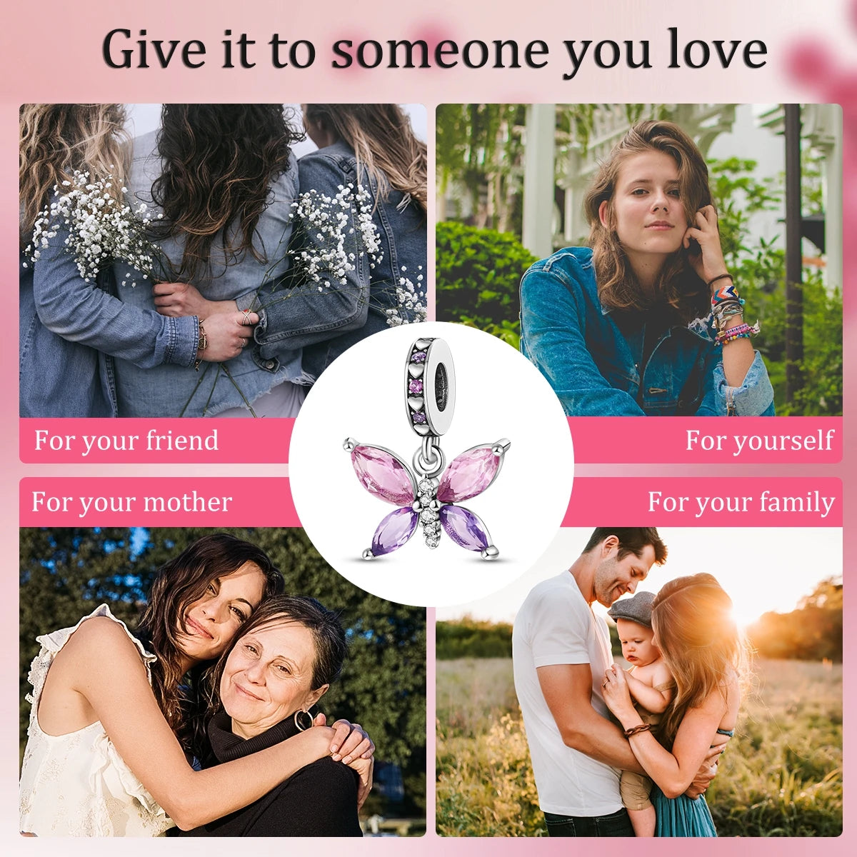 MULA 1PC Coffee Pet Moon Star Silver Plated Pendant Fit Original Snake Chain Charm Bracelet DIY Women Jewelry Gift