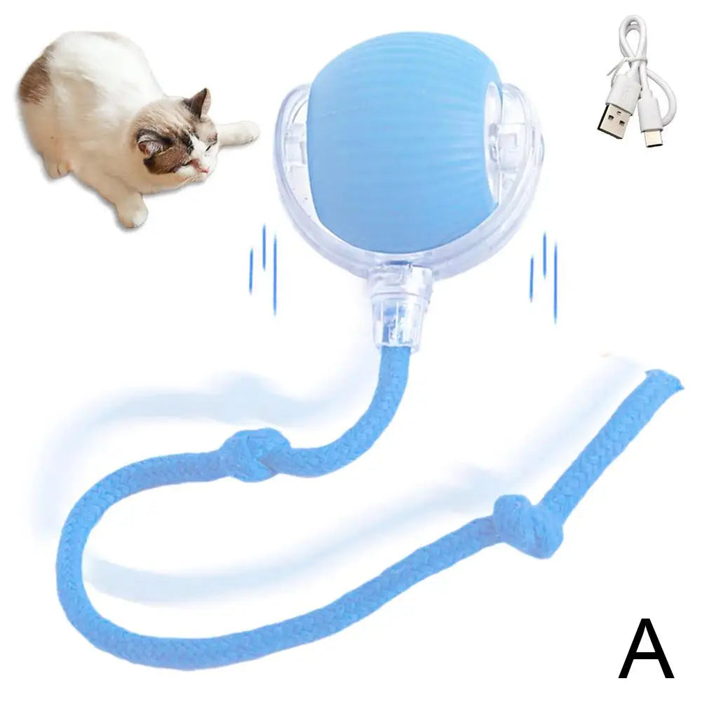 Smart Rolling Cat Toy Ball Relieve Kitten Boredom Automatic Shutoff Rechargeable Creative New Kitten Chasing Toy Electric Ball