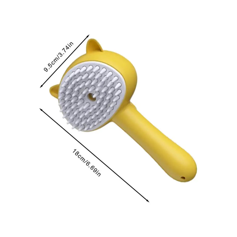 Steam Brush for Cats Rechargeable Handheld Electric Grooming Steam Brush Massage Brush with Ergonomic Handle 150mAh Battery