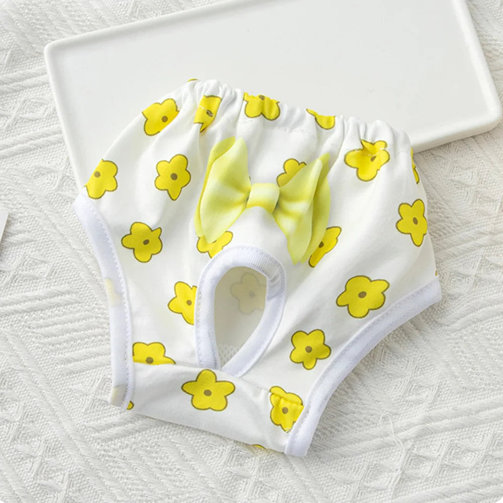 Cute Print Puppy Dog Physiological Pants for Small Dogs Washable Reusable Pet Safety Trousers Poodle Shorts mascotas Underwear