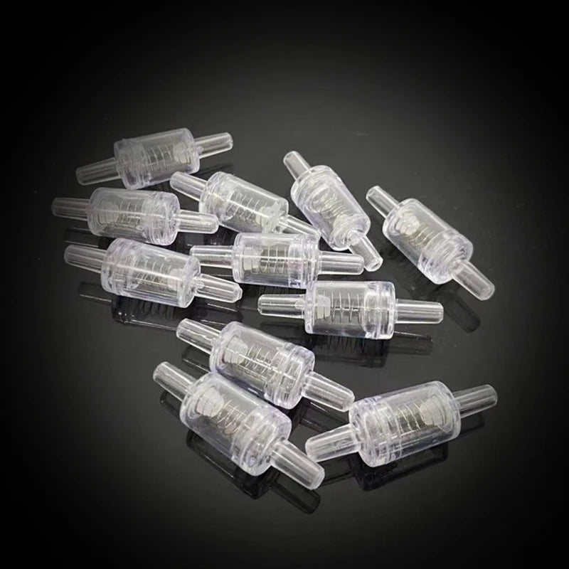 5/10pcs Aquarium Air Pump Check Valve 5 X One Way Non-Return Check Valve with Spring Aquarium Fish Tank Accessories Co2 System