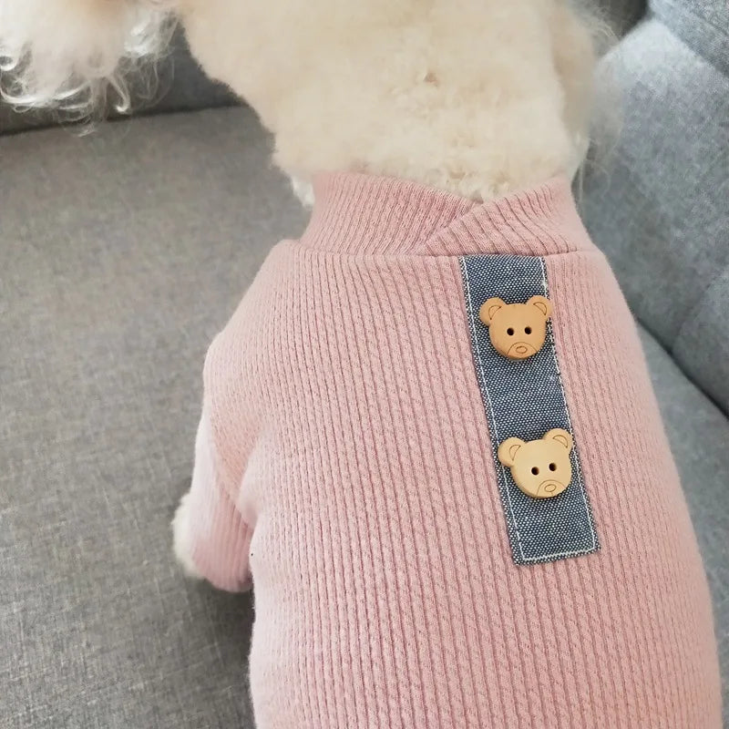 Pet Dog Striped T-Shirt Dog Cat Cotton Vest Clothes Spring Summer Pet Apparel Shirt for Small Medium Pets French Bulldog Bichon