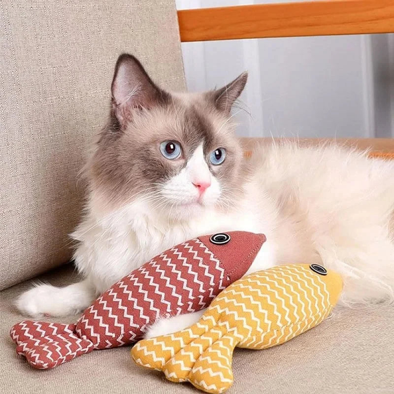 Cat Toy Catnip Fish Pet Chew Bite Toys For Cats Funny Interactive Soft Simulation Fish Kitten Training Playing Toy Cat Supplies