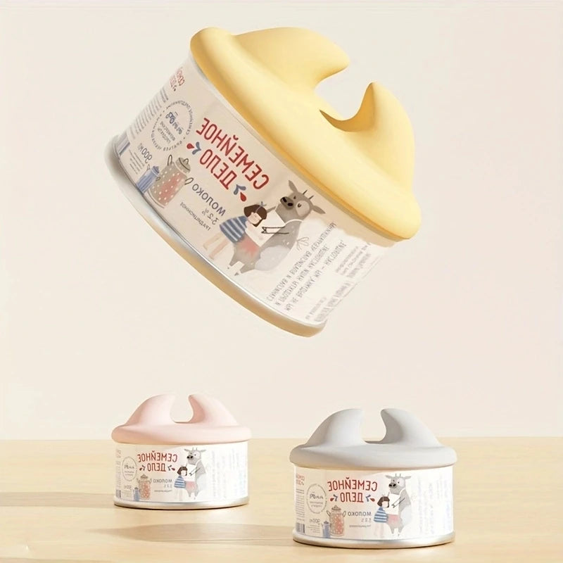 Pet Spoon Multifunctional Can Opener Wet Food Feeding Spoon Silicone Pet Can Sealing Lid Food Storage Cat Dog Accessories