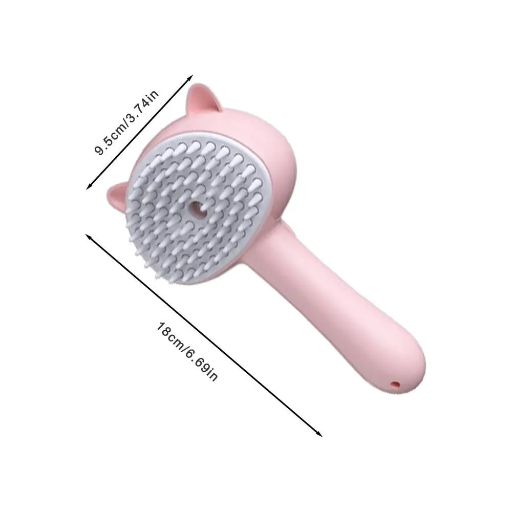 Steam Brush for Cats Rechargeable Handheld Electric Grooming Steam Brush Massage Brush with Ergonomic Handle 150mAh Battery