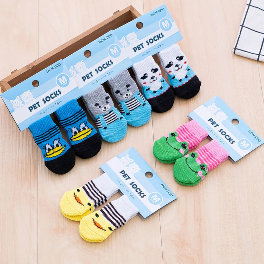Dog Socks for Small Medium Dogs Non Skid Pet Puppy Grip Socks Paw Protectors Indoor Traction Control Socks for Hardwood Floor