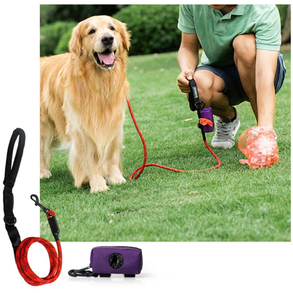 Pet Dog Poop Bag Dispenser Dog Waste Poop Bag Holder Leash Attachment Adjustable Travel Garbage Bag Dispenser Pet Cleaning Tools