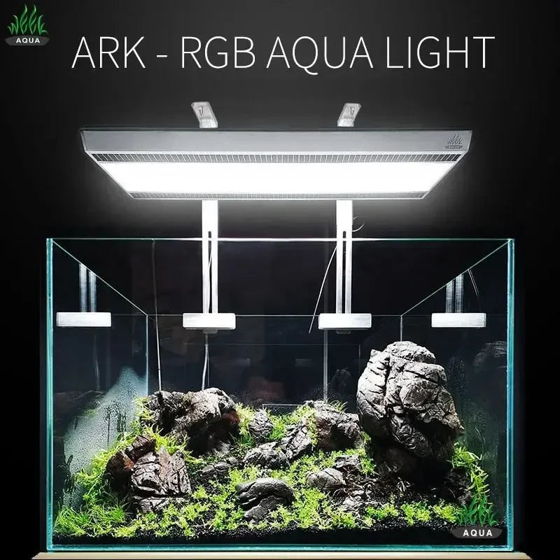 WEEK AQUA A430 Pro Full Spectrum Aquarium Led Light Fish Tank Aquatic Plants Light with APP Bluetooth Controller and Shade Plate