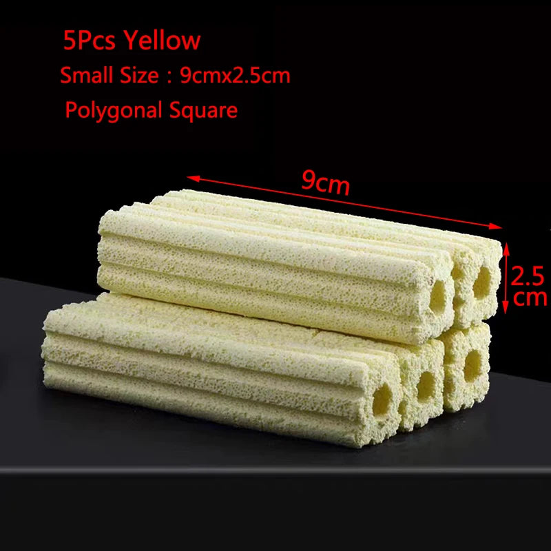 5Pcs Aquarium Filter Nano Biochemical House Media Nitrifying Bacteria Fish Tank Accessories For Aquarium Water Cleaning Medias