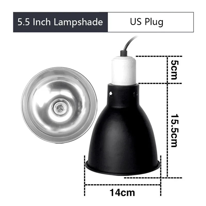 5.5 Inch Reptile Lamp Cap Tortoise Lizard Snake Terrarium Anti-scald Protective Lampshade Lamp Holder Reptile Safety Light Shade