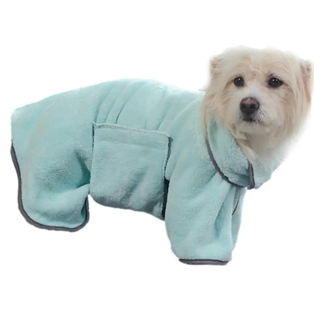 Dog Towel Wrap Dog Bath Towel Robe Super Absorbent Machine Washable Fast Drying Soft Lightweight Dog Drying Coat For Poodle