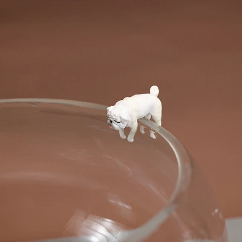 Simulation mini Ornaments Fish Aquarium Decor Artificial pet dogs Fish Tank Decoration Animal Figurine Dollhouse Home Decor