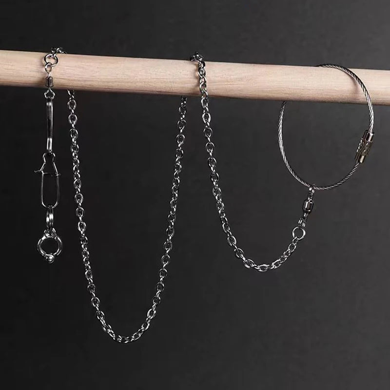 Stainless Steel Bird foot Chain Parrot Anti-flying Traction Rope Bird Feet Bracelet Alloy Foot Ring Pet Bird Training Leash