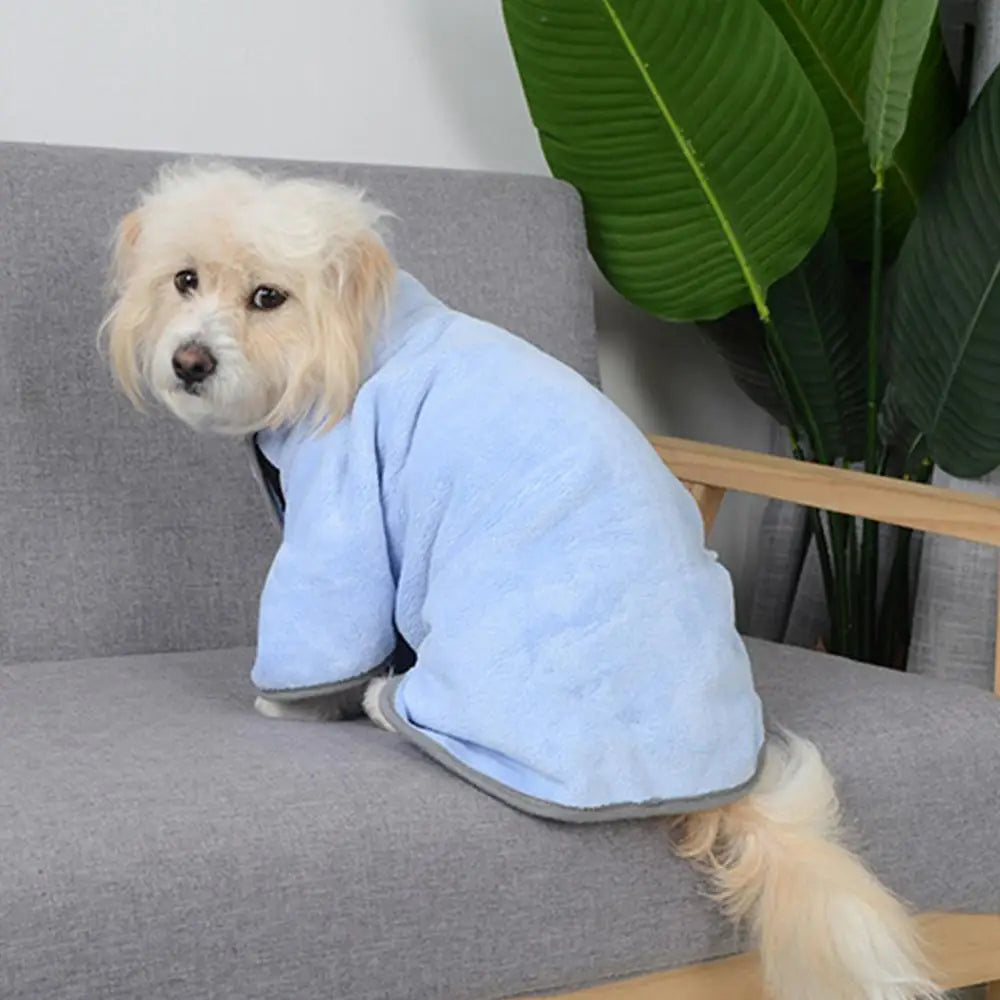 Dog Towel Wrap Dog Bath Towel Robe Super Absorbent Machine Washable Fast Drying Soft Lightweight Dog Drying Coat For Poodle