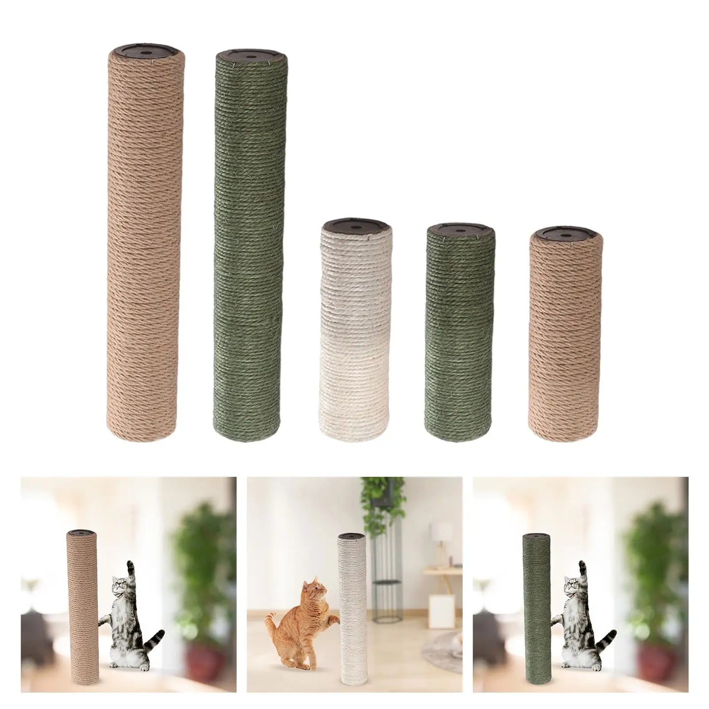1Pack Scratch Post Refill pole cats Tree Scratcher Post Dia 7cm DIY Cat Tower