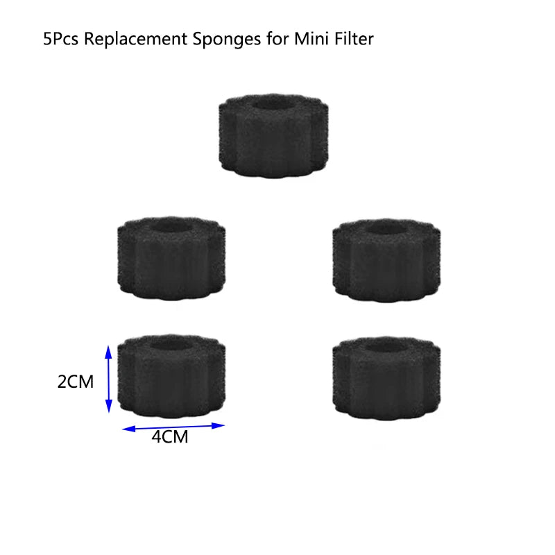 Mini Aquarium Sponge Filter Fish Tank Shrimp Pond Air Pump Biochemical Sponge Filter Aquarium Filtration Filter BioSponge Filter