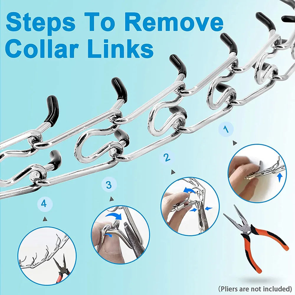 Quick Release Prong Dog Collar Chrome Plated Adjustable Metal No Pull Dog Training Collar Safe No Choke Pinch Collar for Dogs