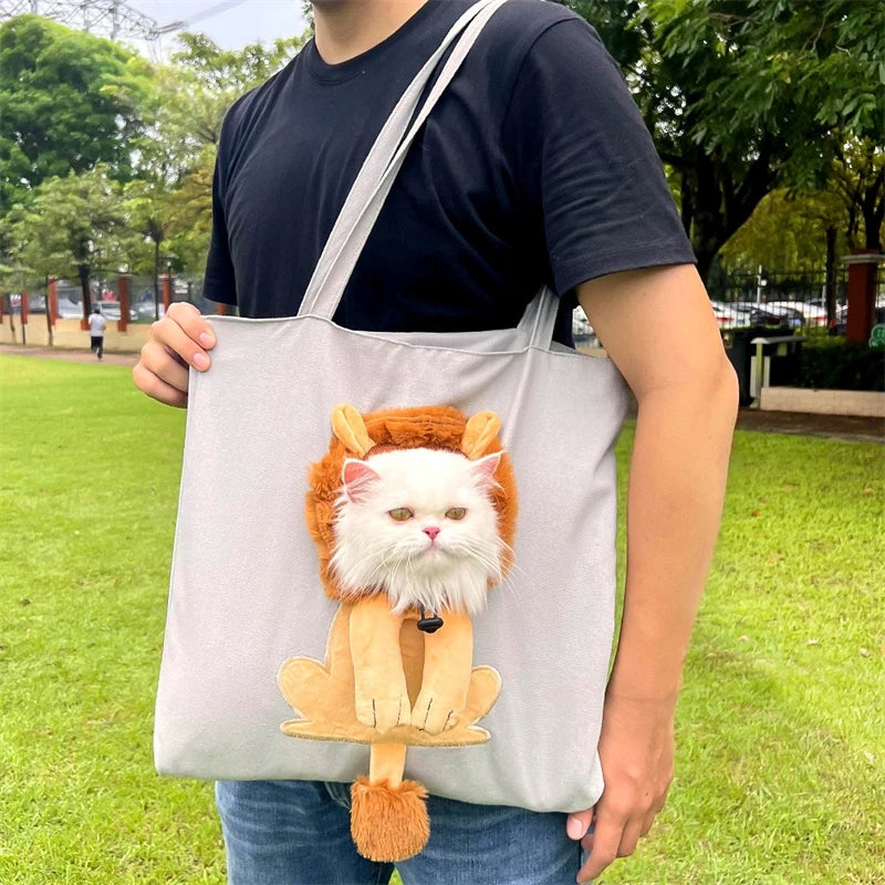 Outdoor Walking Pet Bag for Chihuahua Cartoon Animal Funny Medium Dog Accessories Travel Protective Adjustable Hole Handbags