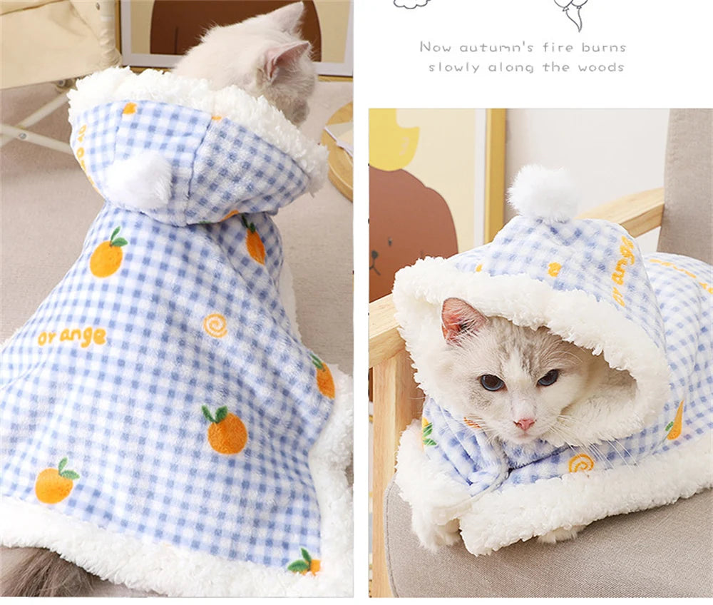 Sphynx Cat Sleeping Bag Cloak Winter Warm Pet Mat Blanket for Cats Gotas Kitten Sleeping Quilts mascotas Accessories Hood Pajama