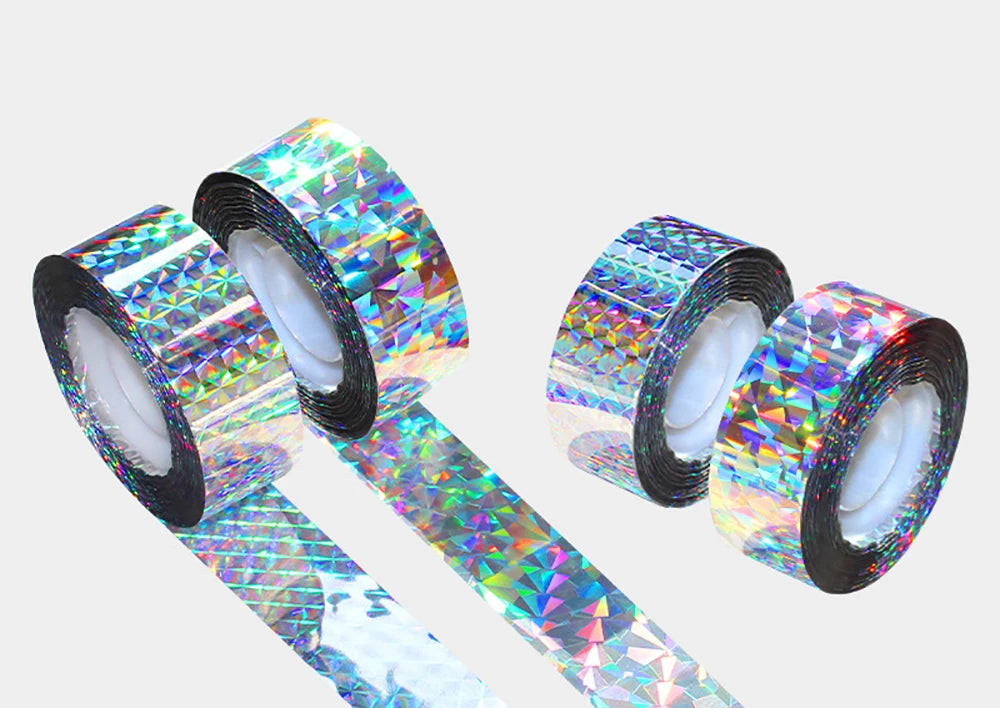 80M 50M Anti Bird Tape Flashing Reflective Bird Repellent Scare Tape Pigeons Crow Keep Away Double-sided Bird Repeller Ribbon