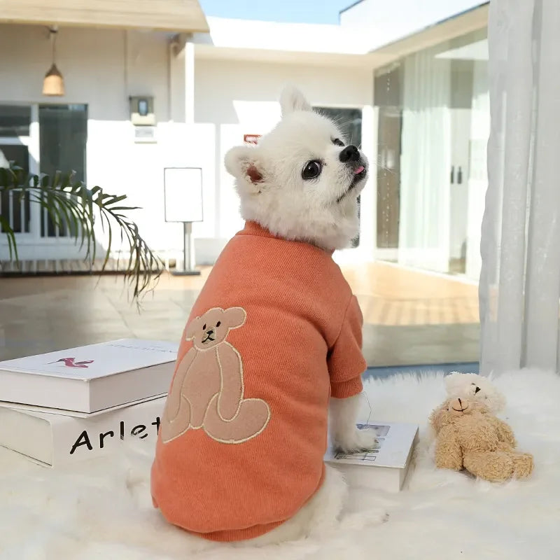 2023 New Spring Summer Pet Clothes Bear Pattern Sweater And Comfortable Puppy Clothes Teddy Hiromi For Small And Mid Sizes Dogs