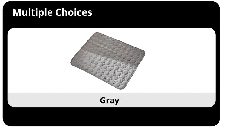 1pc Puppy Grey Ice Silk Cooling Pad Summer Cool Breathable Cooling Washable Reusable Bite Resistance Small Pet Cat Sleeping Pad