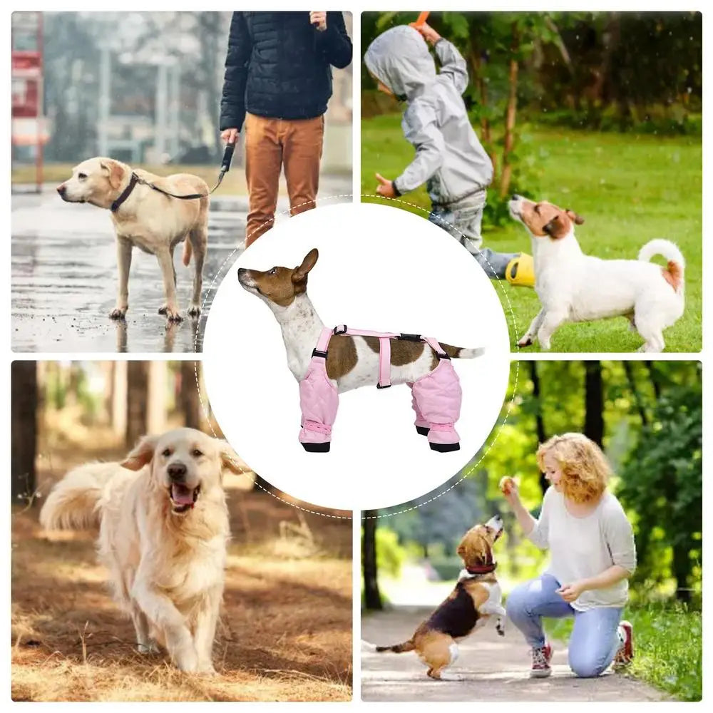 Dog Boot Waterproof Leggings For Paw Protection Dog Snow boots For Winter Dirty-Proof Anti-Fall Pets Outdoor Walking Supplies