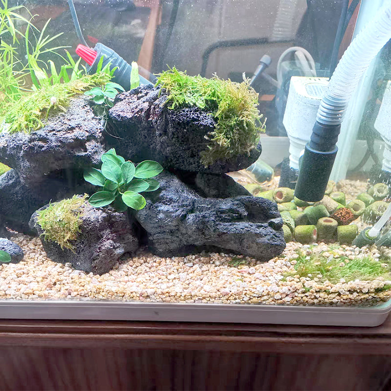1pcs Natural Aquarium Decor Lava Stone Rockery Landscaping Fish Tank Microporous Volcanic Stone Porous Good for Plants Growth