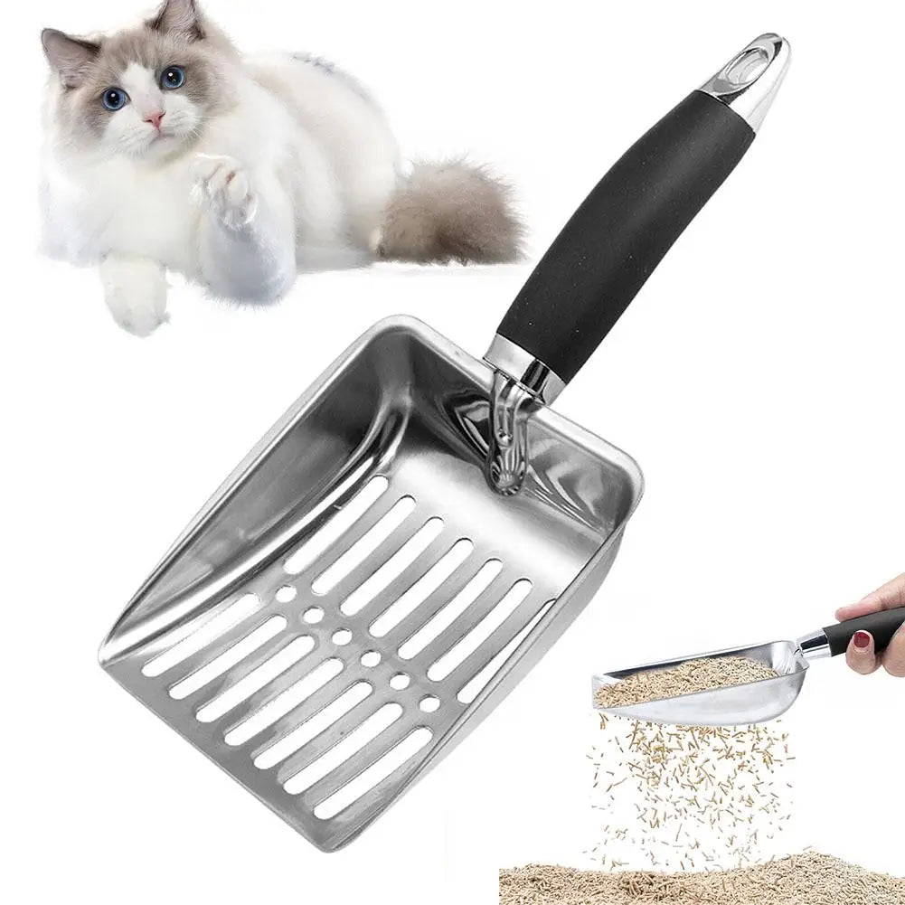 Cat Litter Scoop Stainless Steel Pet Cleanning Tool Pet Load The Save Loosen Supplies Litter Clumps Cat's Remove Y9P7