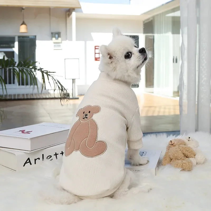 2023 New Spring Summer Pet Clothes Bear Pattern Sweater And Comfortable Puppy Clothes Teddy Hiromi For Small And Mid Sizes Dogs