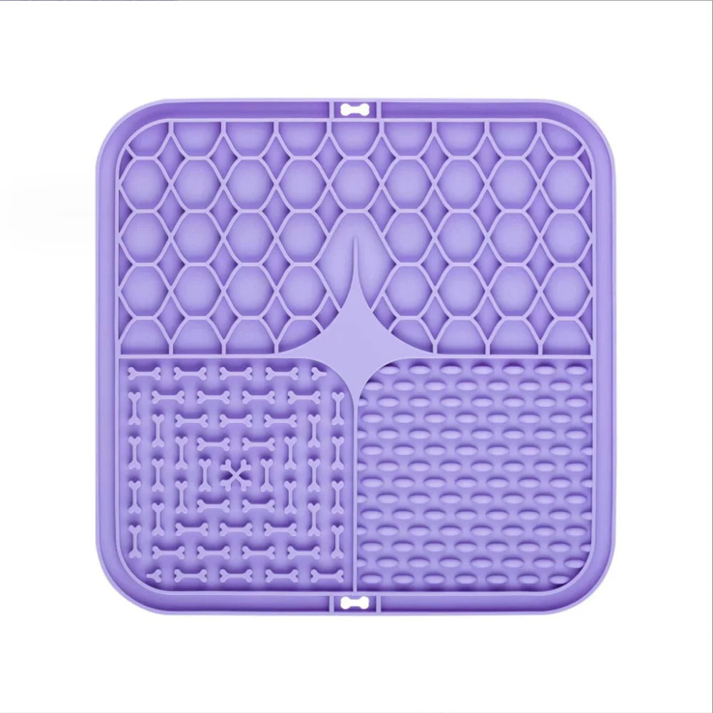 Pet Lick Silicone Mat for Dogs Pet Slow Food Plate Dog Bathing Distraction Silicone Dog Sucker Food Training Dog Feeder Supplies