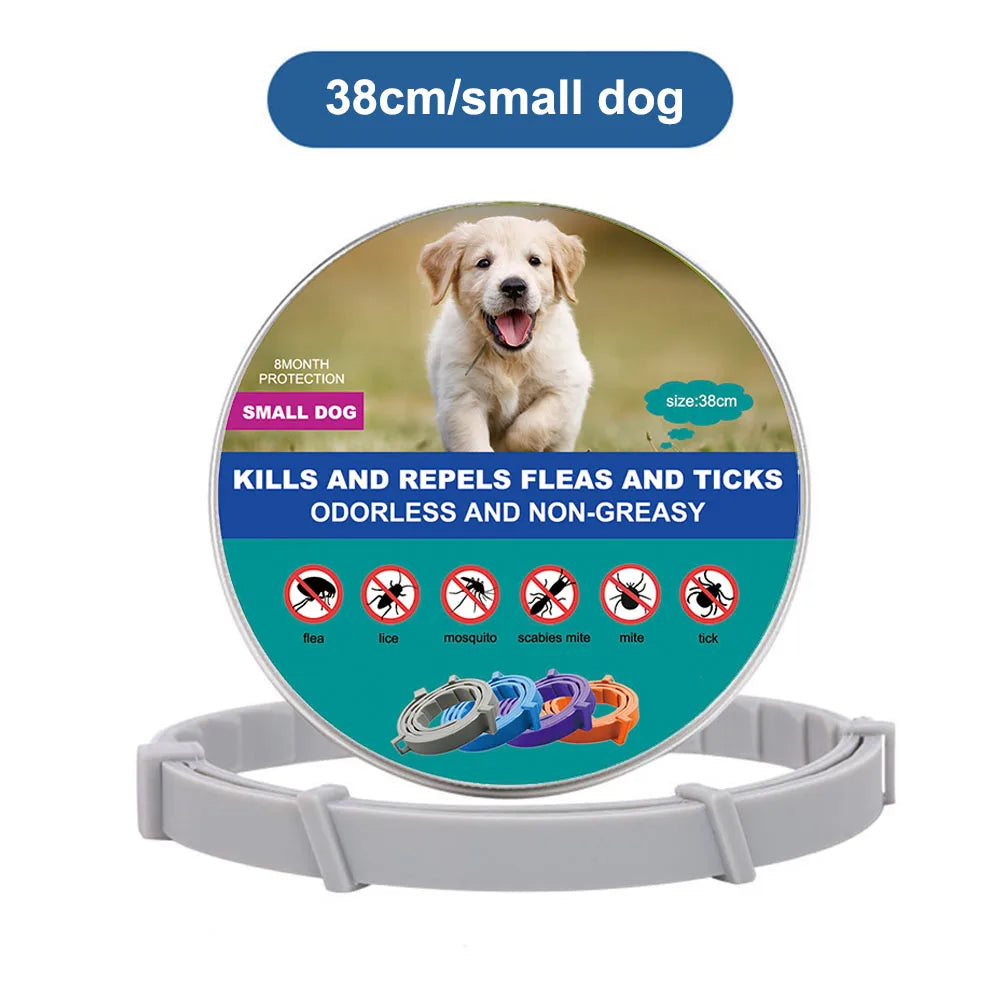 38cm 70cm Retractable Deworming Dog Cat Collar Pet Anti Flea Ticks Collar Repellent Mosquito Pet Collars for Cats Dogs Products