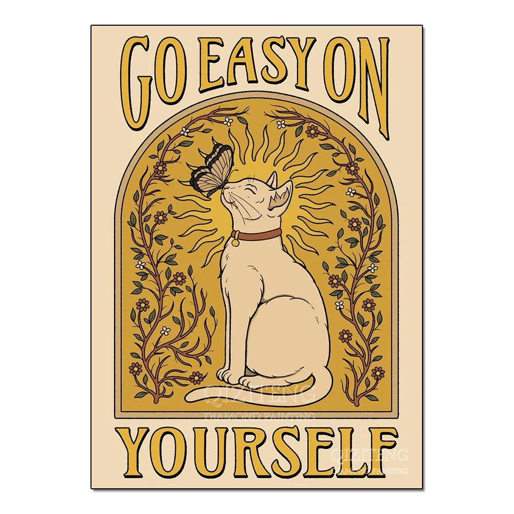 Tarot Cards Cat 5D Diamond Painting Cute Raccoon Full Diamond Cross Stitch Cartoon Animal Embroidery Mosaic Art Home Decoration