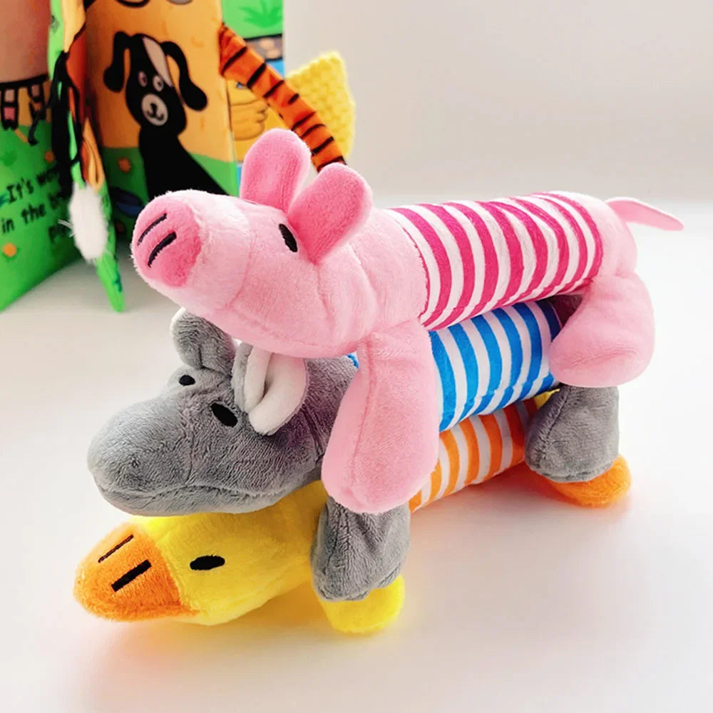Molar Dog Toy Plush Supplies for All Puppies Pet Squeak Chew Toy Funny Durable Chew Elephant Duck Pig Toy for Dogs Pet Products