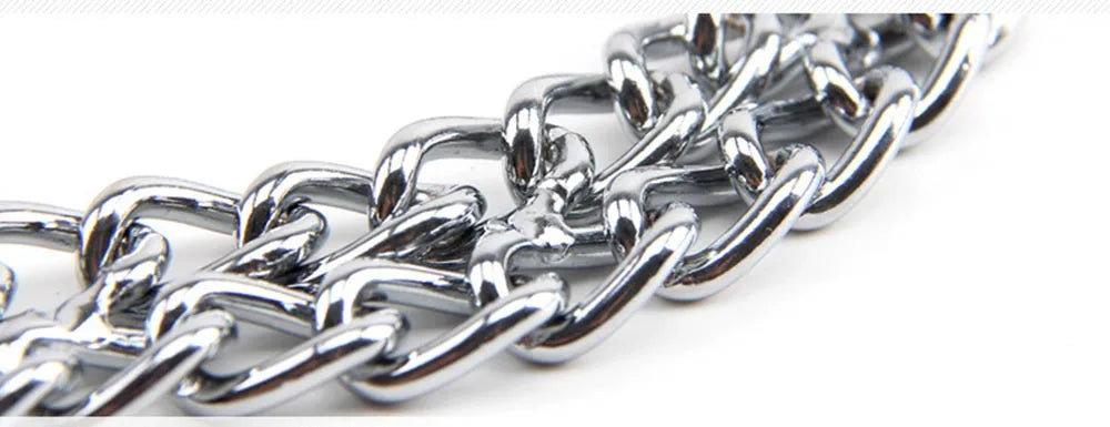 Chain Dog Training Choke Collar Adjustable Double Row Stainless Steel Chain Slip Collar Strong & Durable Dog Slip P Chain Collar