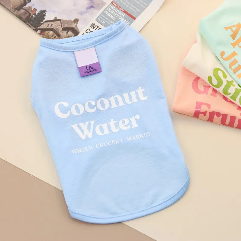 Summer Dog Vest Puppy Clothes for Small Dog Pet Solid Shirt Small Dogt Shirt Chihuahua Bichon Dog Undershirt Girls Dog Costume