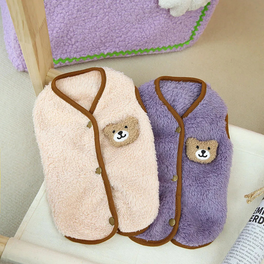 Pet Dog Clothes Winter Fleece Dog Vest Coat Plus Warm Jacket for Small Dogs Cats Clothing Puppy French Bulldog Chihuahua Apparel