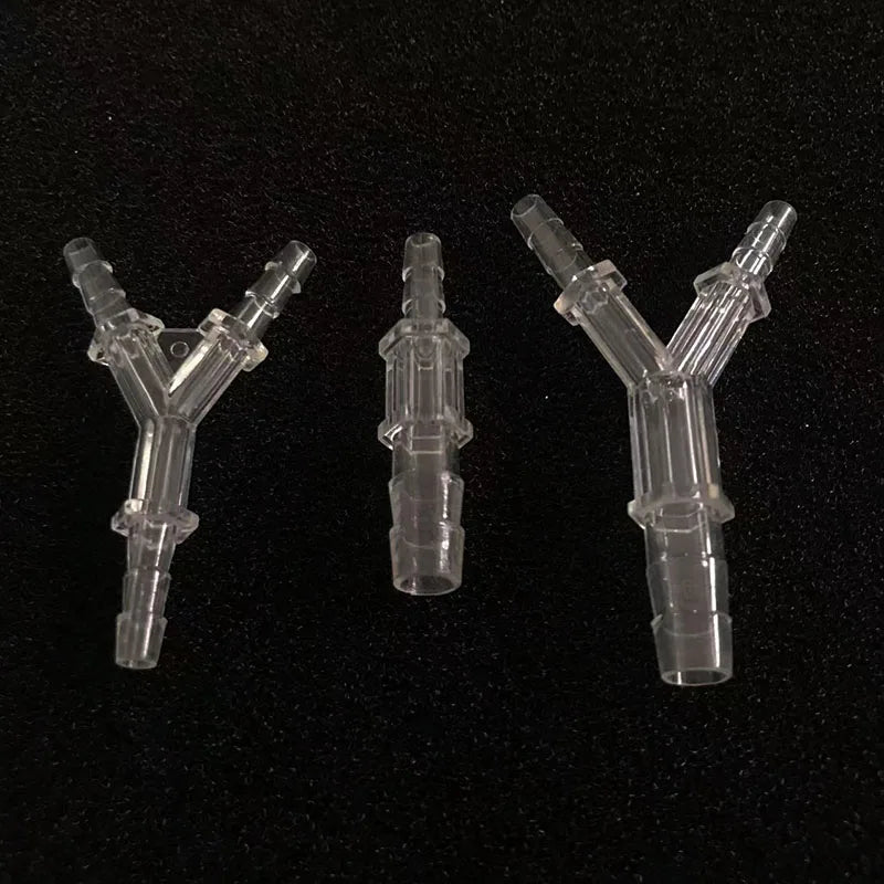 5pcs/lot 4mmY Shaped Plastic Connector 3 Ways Aquarium Fish Tank Air Pump Connector Control Valve Air Pipe Tubes Accessories